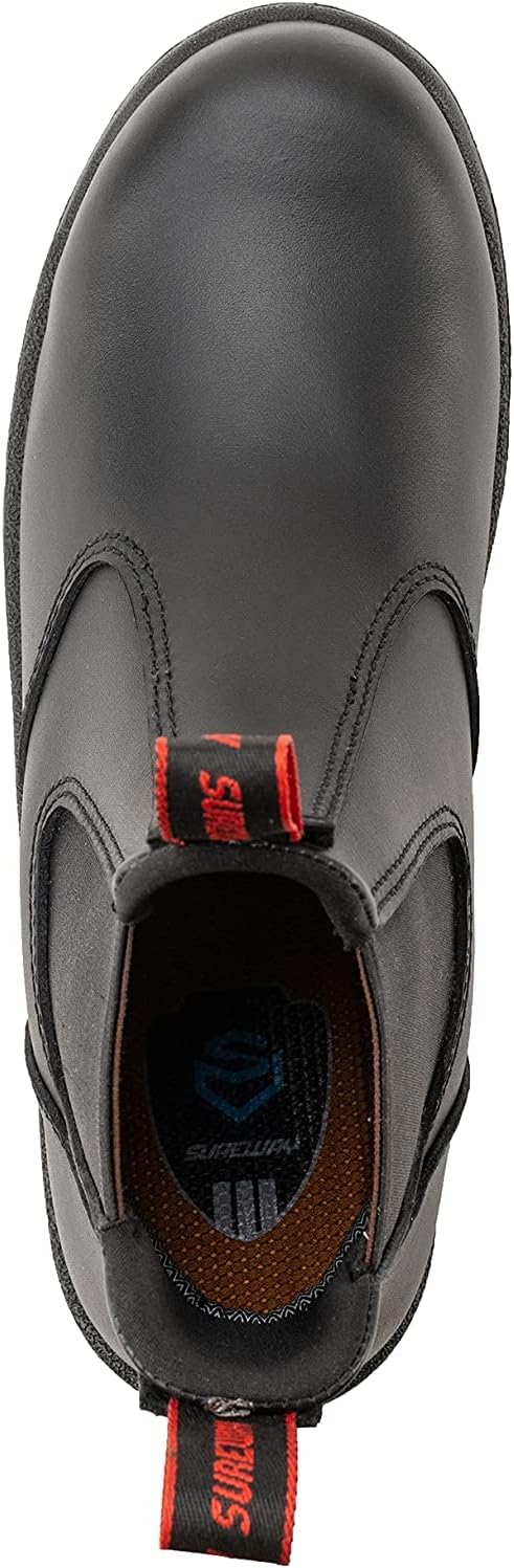 SUREWAY Men's Slip On Work Boots for Men,Upgraded Slip/Water Resistant,Electric Hazard,Fire Station Mechanic Work Boots/Shoes
