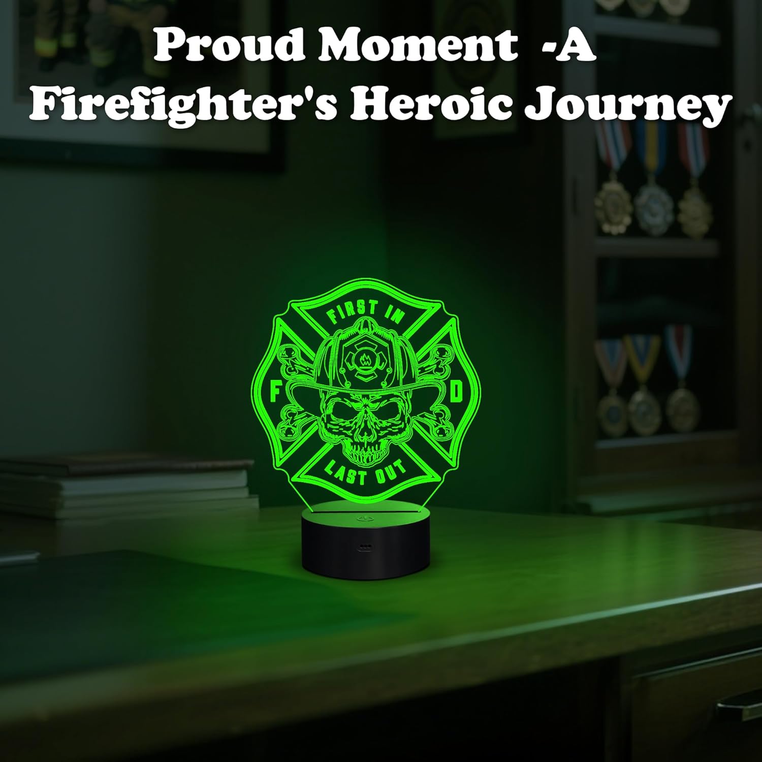 Firefighter Gifts, Fire Fighter Gifts Men, Fireman Night Light with 16 Colors Changing & Timer & Dimmer, Creative Gifts for Easter, Birthday, Father's Day, Graduation, Thank you for Firefighter, Women