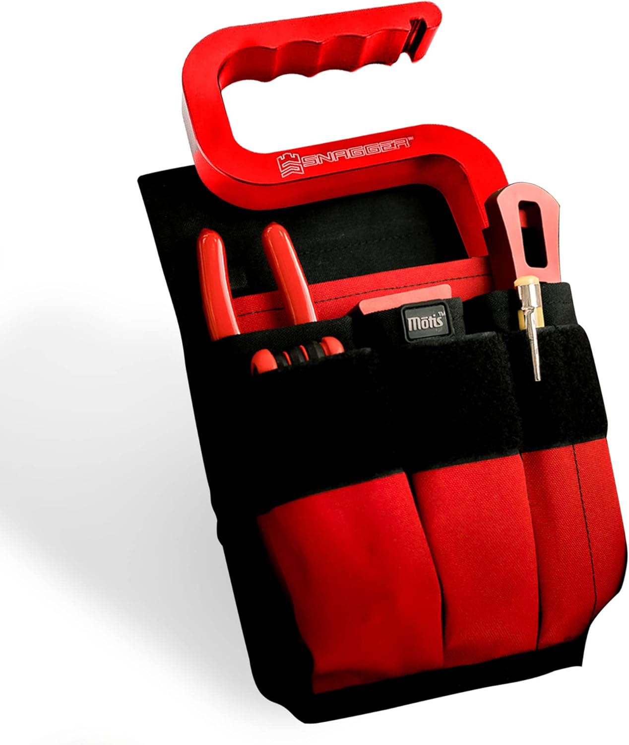 Motis Fire Pocket Organizer Pouch with Webbing Carry Handle, Durable Tool Pouch Organizer for Firefighter Tools, Tool Kit Bag, Equipment not Included