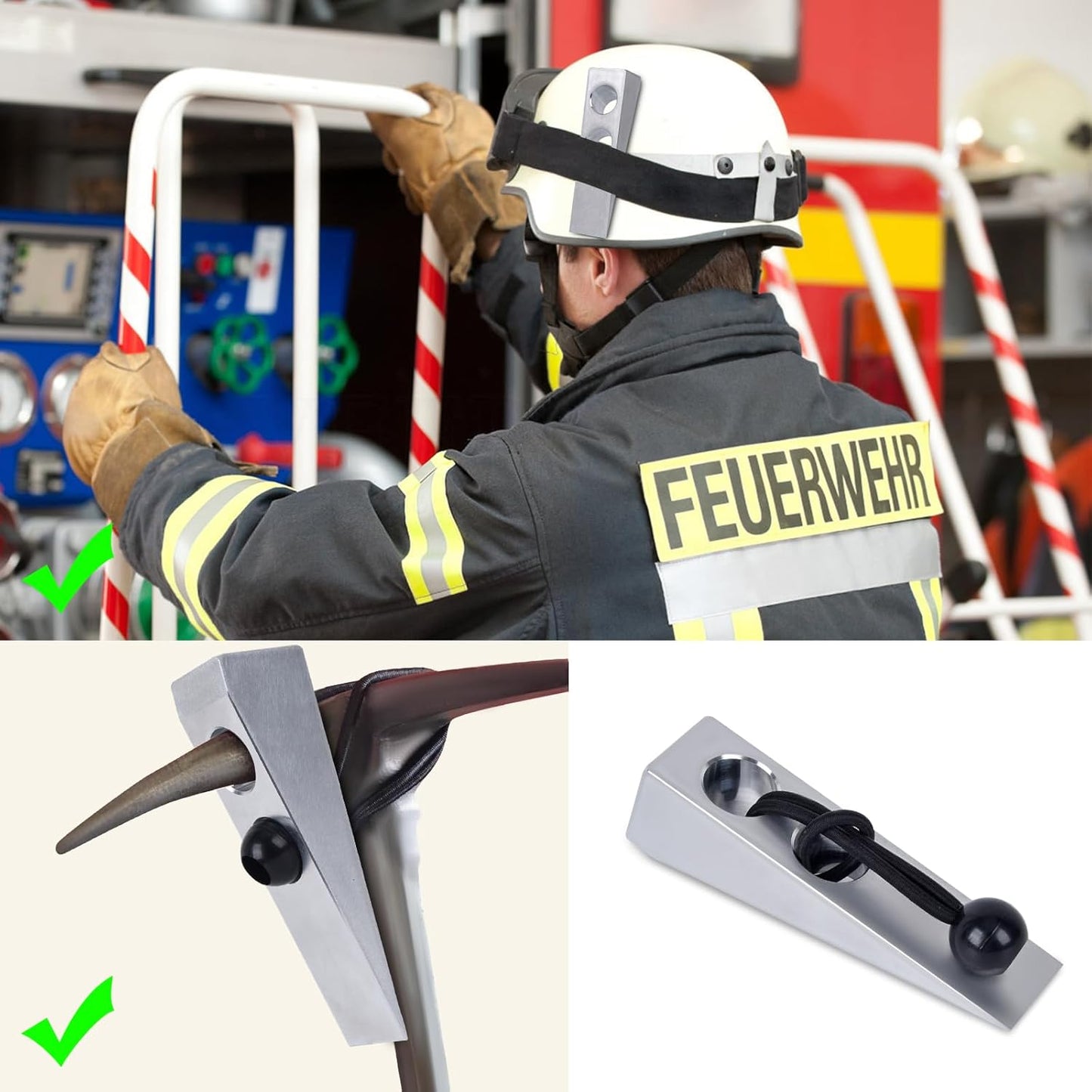 Firefighter Wedge, Aluminium Firefighter Wedge Fit for Halligan or FuBar Tool