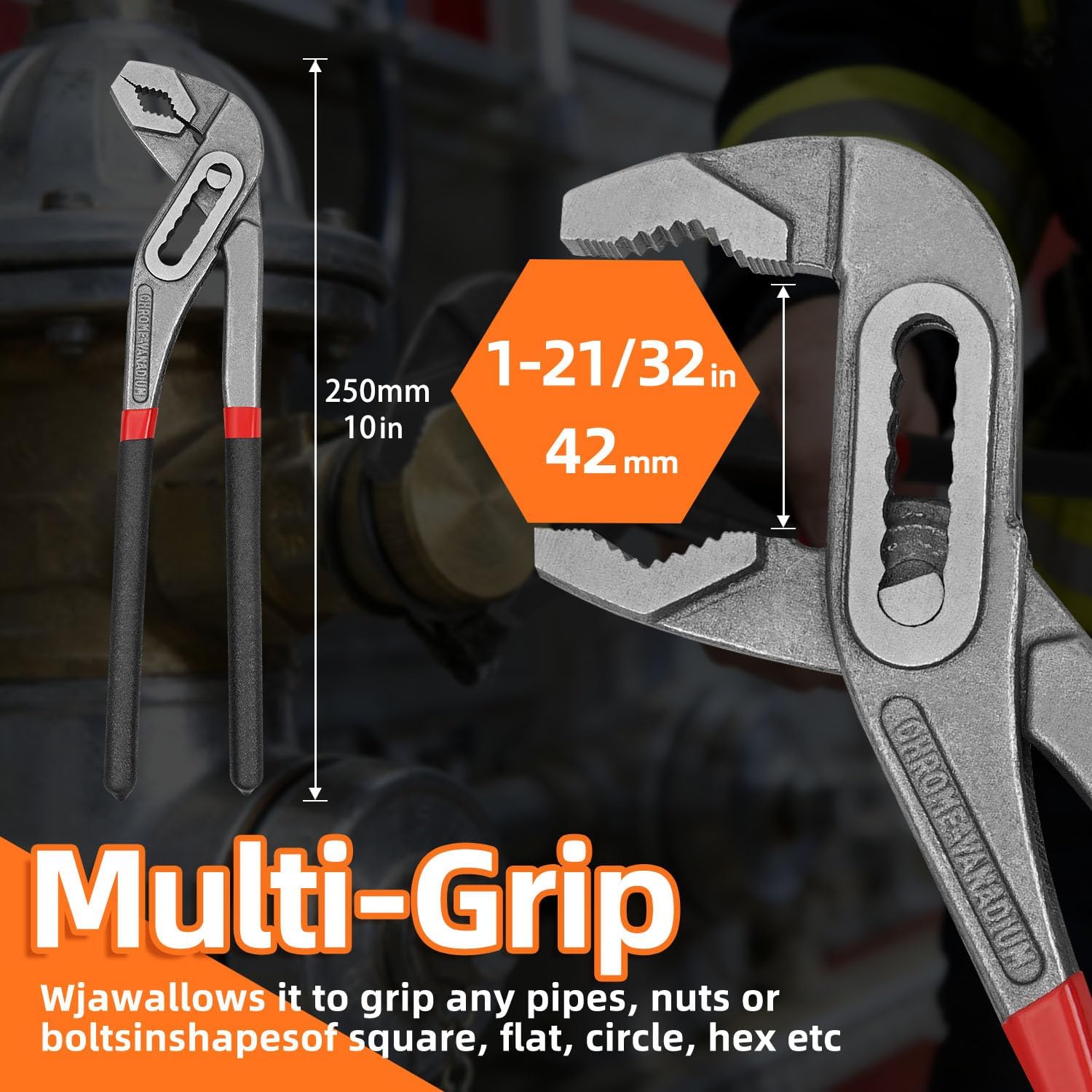 4Pack Firefighter Tools Heavy Duty, Fireman Gear Equipment Accessories for Emergency Responders, Includes Wire Cutters, Pliers Wrench, Screwdrivers, and Window Breaker Seatbelt Cutter