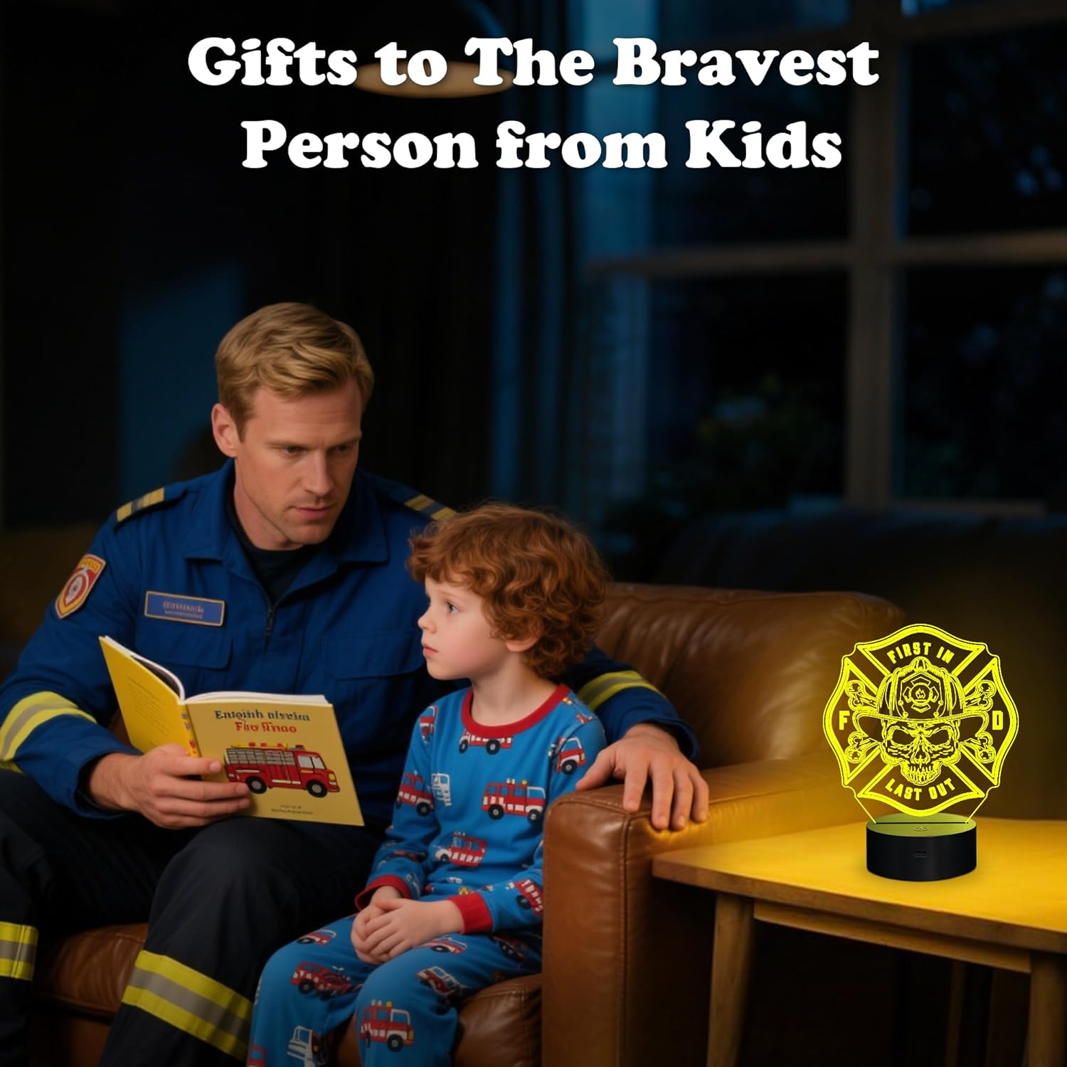 Firefighter Gifts, Fire Fighter Gifts Men, Fireman Night Light with 16 Colors Changing & Timer & Dimmer, Creative Gifts for Easter, Birthday, Father's Day, Graduation, Thank you for Firefighter, Women