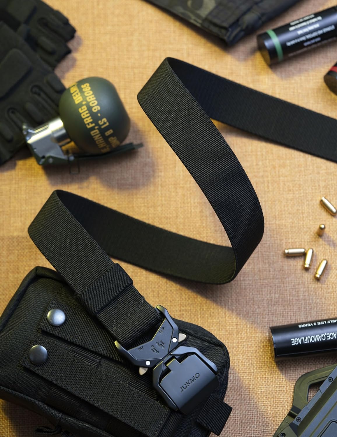 JUKMO Tactical Belt, Military Hiking Rigger 1.5