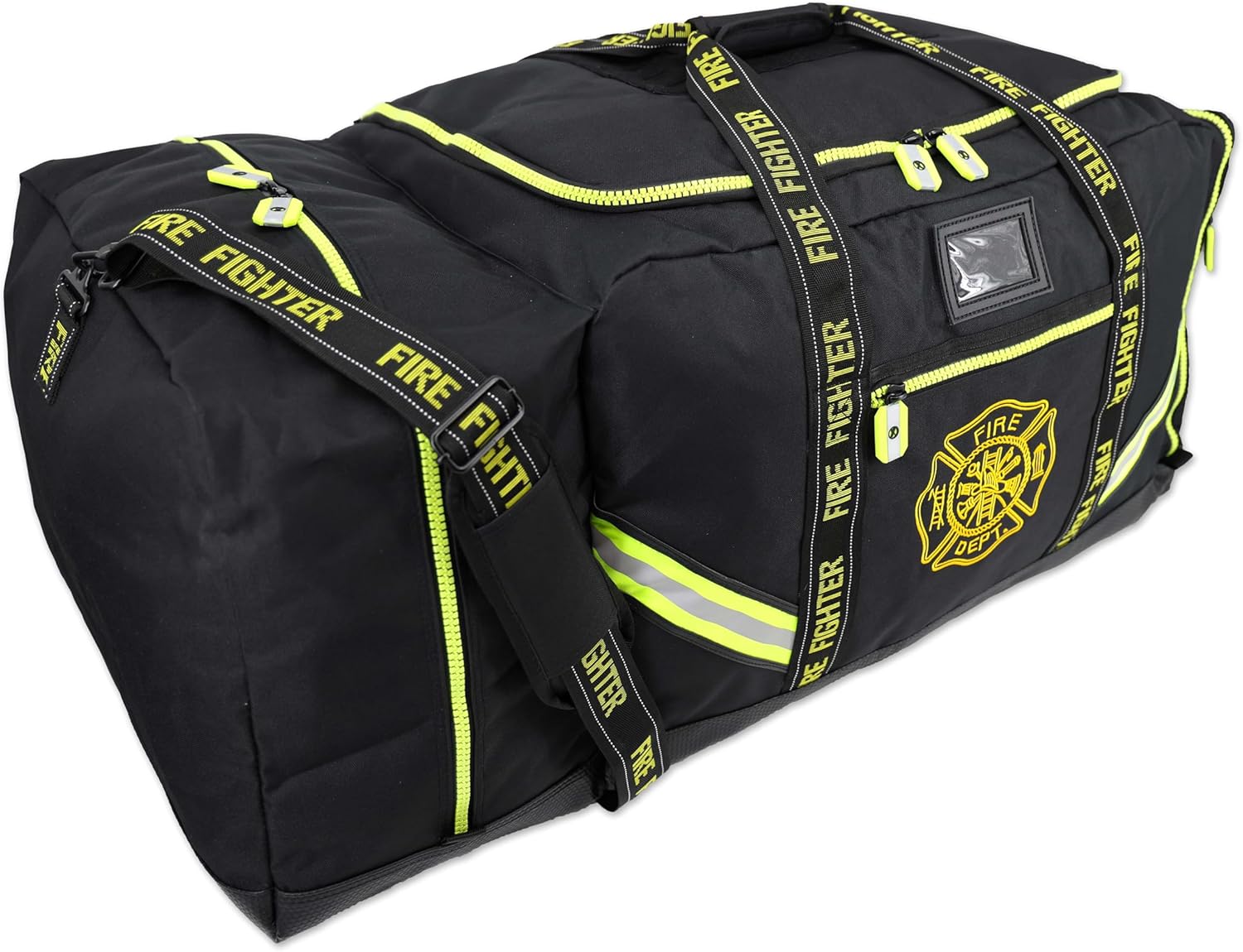 Lightning X Customizable Premium 3XL Firefighter Step-in Turnout Fire Gear Bag w/Embroidered Name - BLACK