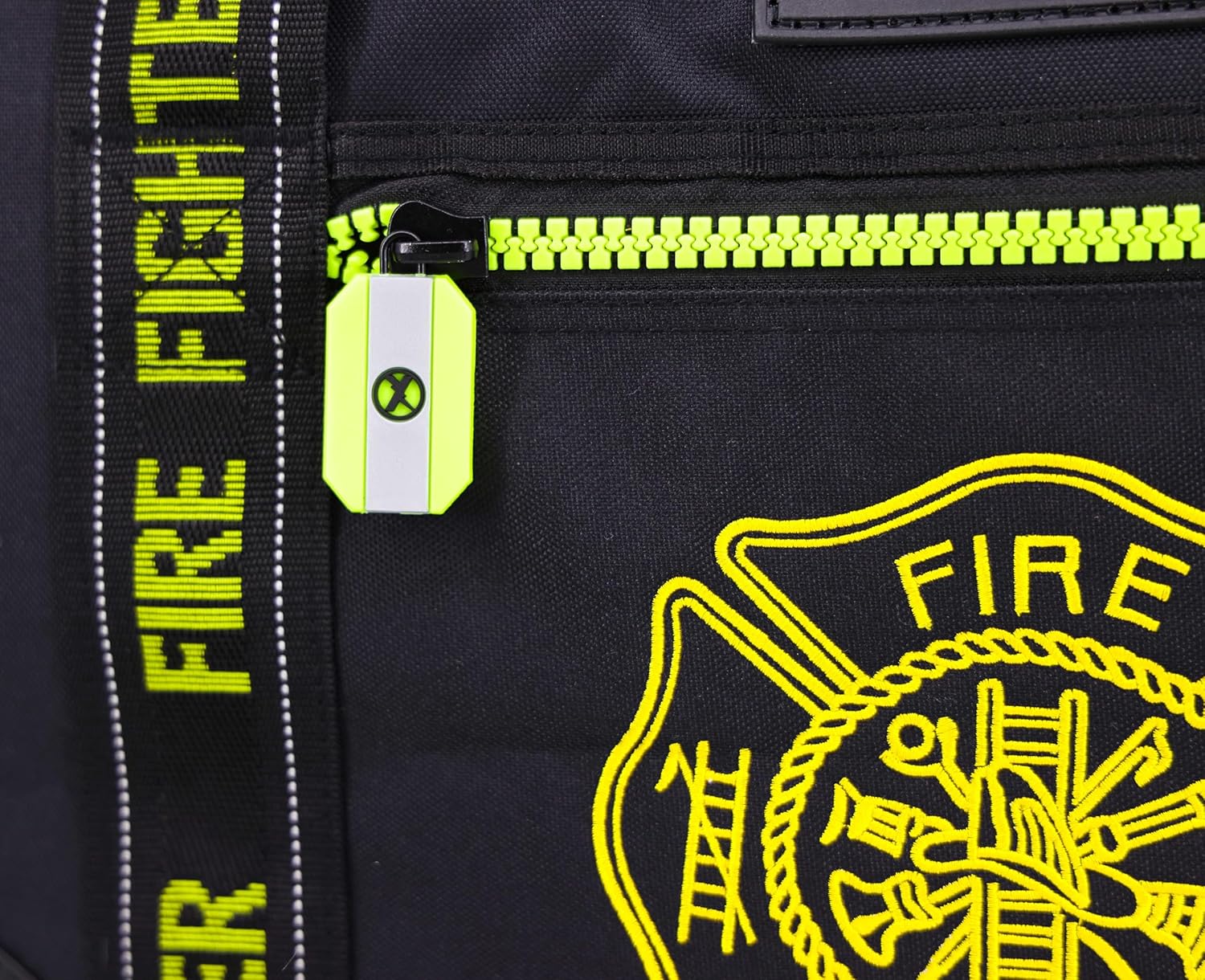Lightning X Customizable Premium 3XL Firefighter Step-in Turnout Fire Gear Bag w/Embroidered Name - BLACK
